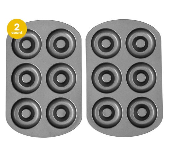 2-Pack 6-Cavity Donut Baking Pans