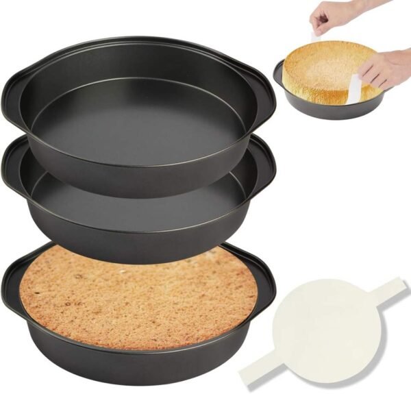 Hc2a0b0ef977d4891926d70077be7b09fp.jpg_960x960q80.jpg 3-Piece 8-Inch Round Cake Pan Set with Parchment