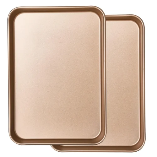 Hc2c39213183e480b9441a76eaa6433c1s.webp 2-Pack Gold-Tone Cookie Sheet Set