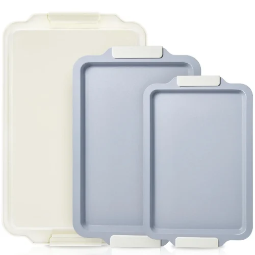 Hc33250bed4314d2eb780a5a13f8f8171g.webp 3-Piece Cream Ceramic-Coated Baking Sheet Set
