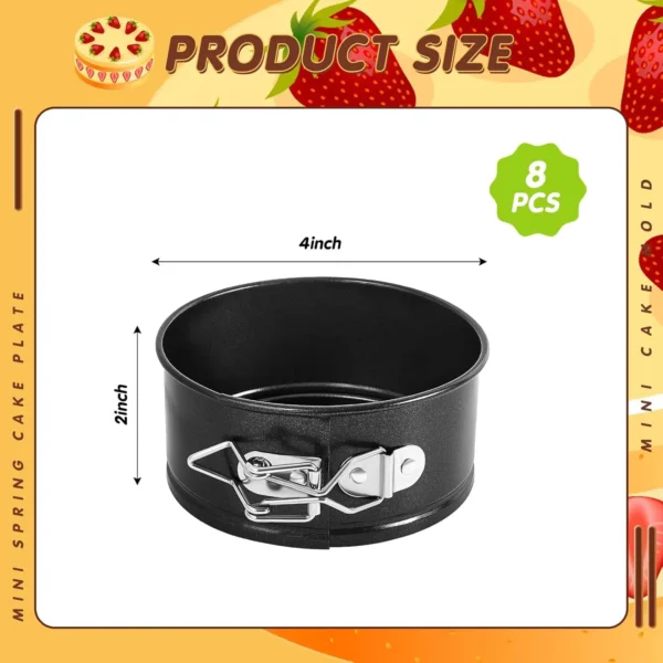 Hc8b737c6ef654278a7f032ebfa7b51aeY.webp 8-Piece 4-Inch Mini Springform Cake Pan Set