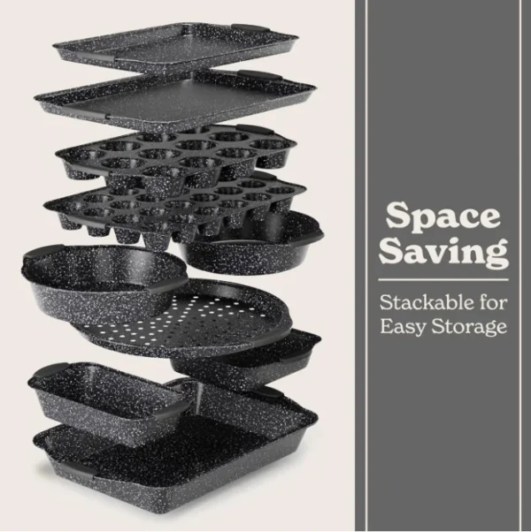 10-Piece Bakeware Set with Silicone Handles