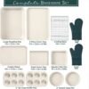 13-Piece Sage Green Stackable Bakeware Set