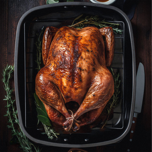 Deep Roasting Pan with V-Rack