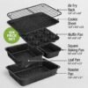 6-Piece Stackable Bakeware Set with Air Fry Rack