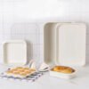 8-Piece Cream Stackable Baking Pan Set