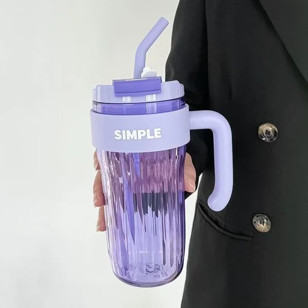 920 ml Water Tumbler with Straw & Handle