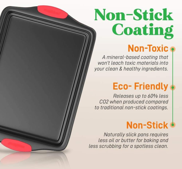 3-Size Baking Sheet Set with Silicone Grips