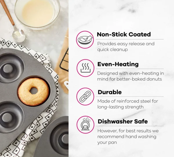 2-Pack 6-Cavity Donut Baking Pans