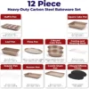 12-Piece Champagne Gold Bakeware Set