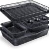 6-Piece Stackable Bakeware Set with Air Fry Rack