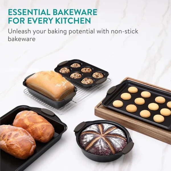 5-Piece Stackable Baking Tray & Cake Pan Set