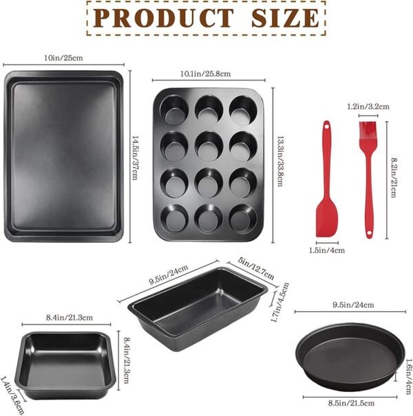 Black Nonstick Baking Pan Set