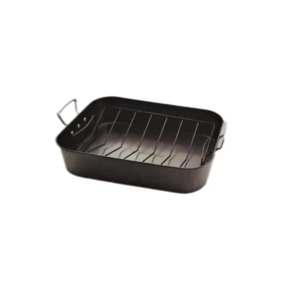 Hfaf06dfe2d3c4831a39929d62481bdc3T.webp Nonstick Carbon Steel Roasting Pan with Rack